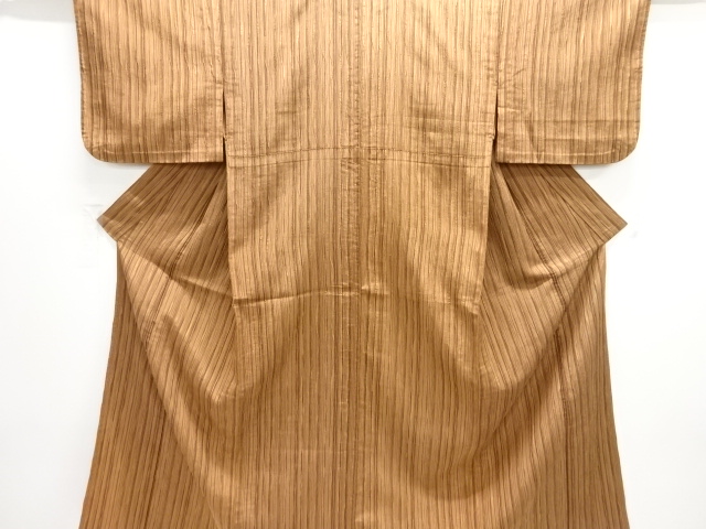 JAPANESE KIMONO / HITOE TSUMUGI / WOVEN STRIPE 
